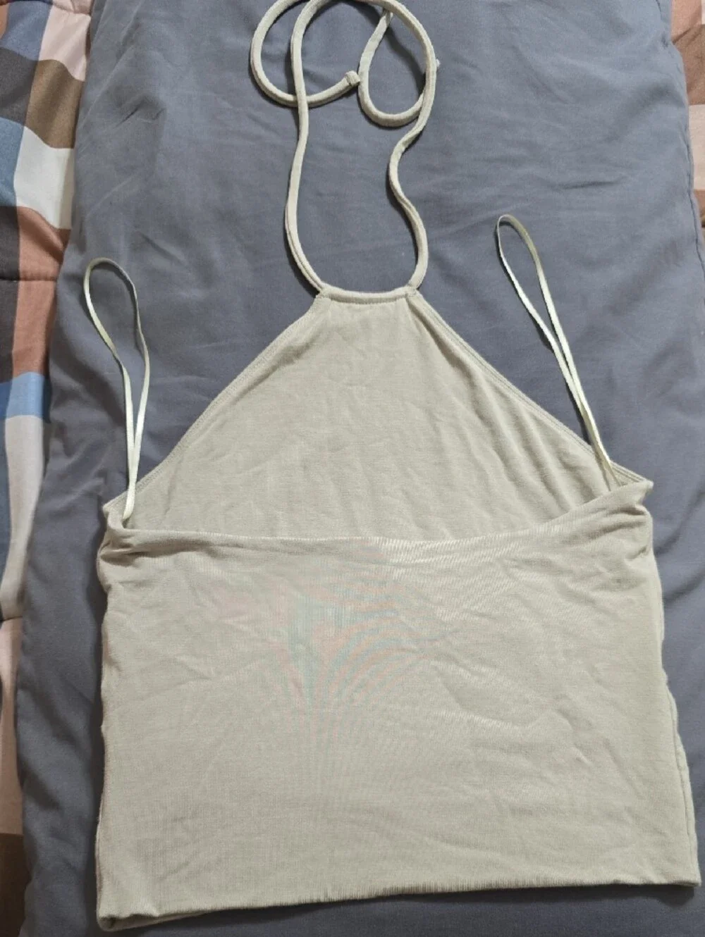 Z Supply Halter Chemise Slip in Light Beige